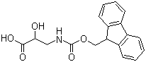 CAS 登录号：161125-36-6, 3-(Fmoc-氨基)-2-羟基丙酸, 3-(N-芴甲氧羰基氨基)-2-羟基丙酸