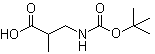 CAS 登录号：16948-10-0, 3-[(叔丁氧羰基)氨基]-2-甲基丙酸