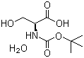 CAS 登录号：204191-40-2, N-叔丁氧羰基-L-丝氨酸水合物