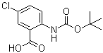 CAS 登录号：253677-29-1, 5-氯-2-((叔丁氧羰基)氨基)苯甲酸