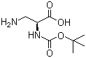 CAS 登录号：73259-81-1, 3-氨基-Boc-L-丙氨酸, (S)-3-氨基-2-(叔丁氧羰基氨基)丙酸